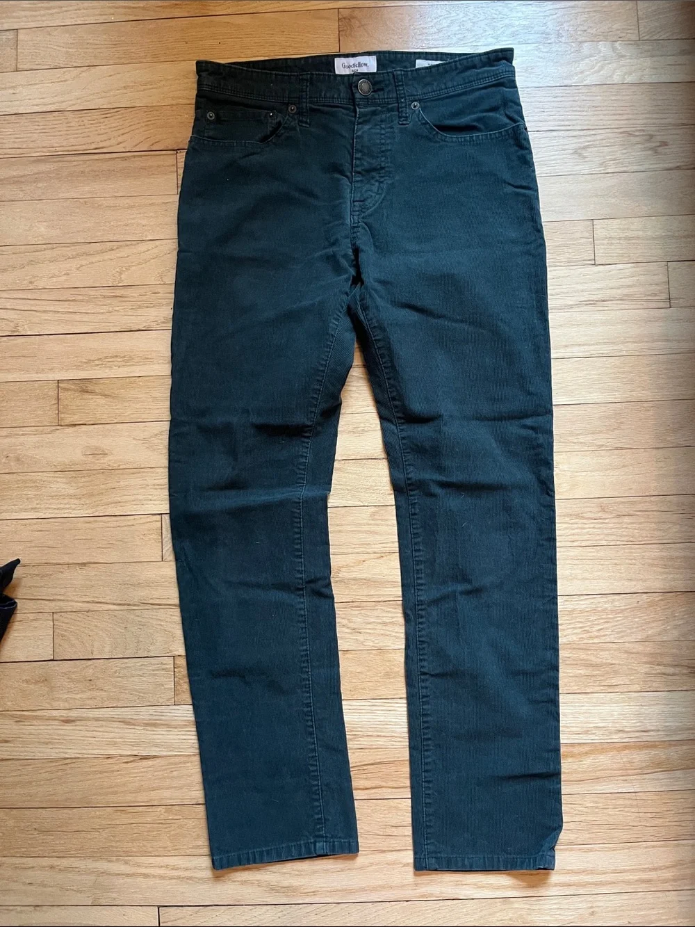 Men’s dark teal corduroy pant